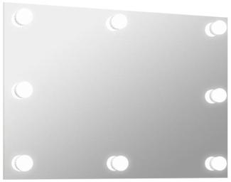 vidaXL Wandspiegel ohne Rahmen mit LED-Beleuchtung Rechteckig Glas, Mit Beleuchtung [3078645]