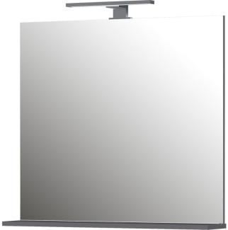 Caldari Spiegel Smilla mit LED-Beleuchtung, anthrazit/grau, 76x75x15 cm