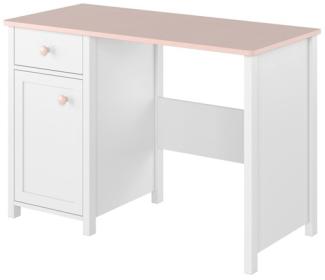 Schreibtisch "Luna" Schülerschreibtisch 110x52cm weiß rosa