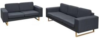 vidaXL 2-Sitzer und 3-Sitzer Sofa Set Dunkelgrau