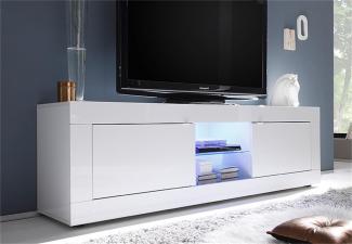 TV-Element BASIC Weiß lackiert B 181 cm 2 Türen 2 Fächer