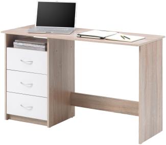 Schreibtisch "Mack I" Sonoma-Eiche/Weiß
