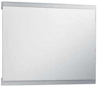 Badezimmer-Wandspiegel mit LED und Touch-Sensor, silber, 80 x 60 cm