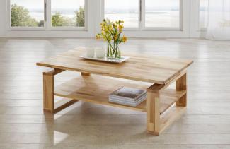 Couchtisch Tisch ALEX Eiche vollmassiv / Echtholz 120 x 80 cm