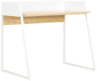 Schreibtisch, Weiß/ Eiche, 90 x 60 x 88 cm