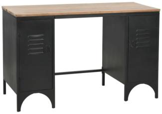 Schreibtisch mit Ständer, Tannenholz Massiv/ Stahl, 120 x 50 x 76 cm