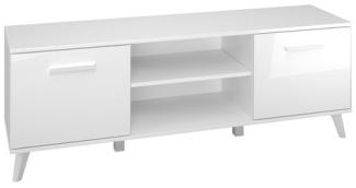Lowboard Secco TV-Unterschrank 150cm weiß glänzend MDF