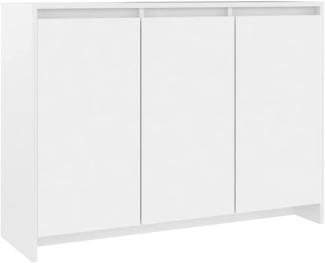 Sideboard Weiß 102x33x75 cm Holzwerkstoff