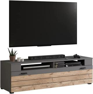 TV-Lowboard Freno in Eiche und grau matt 140 cm