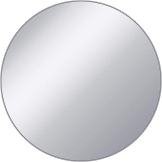 Couchtisch Ø 75x35 cm Silber aus Metall und Glass WOMO-Design