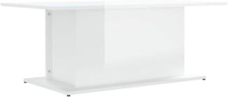 Couchtisch Hochglanz-Weiß 102x55,5x40 cm Spanplatte