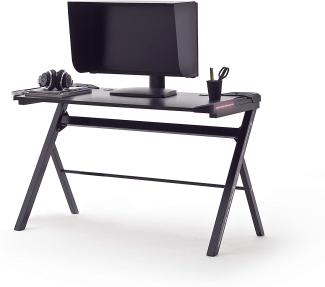 'mcRacing' Gamingtisch mit LED, schwarz, 120 x 73 x 60 cm