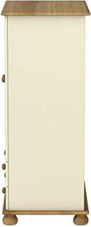 Steens Richmond Kleiderschrank/ Wäscheschrank, 2 Türen, 2 Schubladen, 88 x 137 x 46 cm (B/H/T), teilmassiv, weiß/gelaugt lackiert