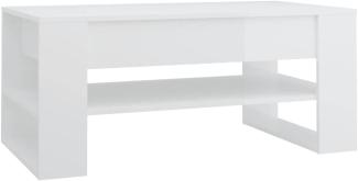 Couchtisch Hochglanz-Weiß 102x55x45 cm Holzwerkstoff