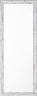 Wandspiegel weiß / Holzoptik rechteckig 50 x 130 cm BENON