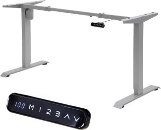 Albatros Schreibtisch-Gestell Lift N4S Silber, elektrisch höhenverstellbar mit Memory-Funktion, Kollisionsschutz und Soft-Start/Stop