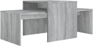 Couchtisch-Set Grau Sonoma 100x48x40 cm Holzwerkstoff