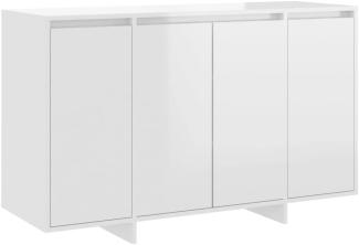 Sideboard Hochglanz-Weiß 120x41x75 cm Holzwerkstoff