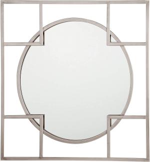 Wandspiegel silber Kreis im Quadrat 71 x 71 cm APOLIMA