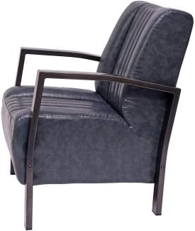 Sessel HWC-H10, Loungesessel Polstersessel Relaxsessel, Metall Industriedesign ~ vintage grau