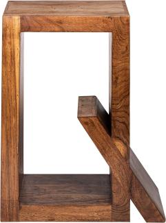 Beistelltisch Q-Form 45x30x60 cm Braun aus Akazienholz WOMO-Design
