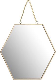 Wandspiegel Sechskant, Spiegel, Breite 20 cm, golden