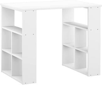 Vicco 'Arwen' Schreibtisch mit 8 Fächern und 2 Ablagen, weiß, 90 x 74,2 x 60 cm