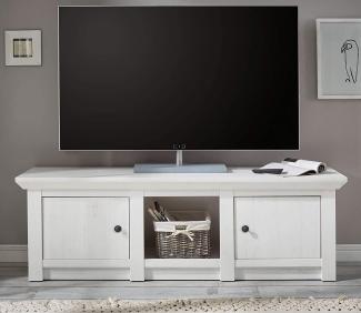 TV-Lowboard Hooge in Pinie weiß 152 x 51 cm