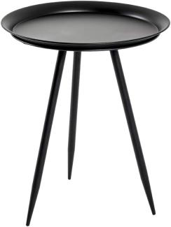 HAKU Möbel Beistelltisch, Metall, schwarz, Ø 44 x H 54 cm