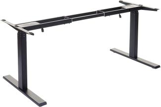 Gestell HWC-D40, variables Tischgestell für Schreibtisch, elektrisch höhenverstellbar Memory schwarz