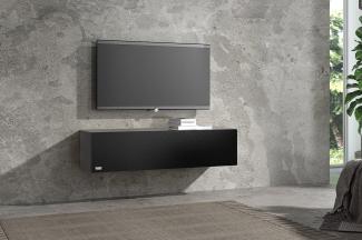 Wuun® Somero TV Lowboard, Schwarz Matt, 120cm