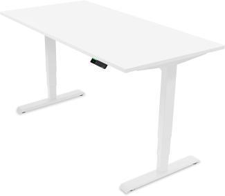 Desktopia Pro X - Elektrisch höhenverstellbarer Schreibtisch / Ergonomischer Tisch mit Memory-Funktion, 7 Jahre Garantie - (Weiß, 120x80 cm, Gestell Weiß)