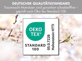 Traumnacht Basic 2 in 1 Duo 7- Zonen Kaltschaummatratze, Härtegrad 2 und 3, Öko-Tex zertifiziert, 140 x 220 cm, Höhe 15 cm, produziert nach deutschem Qualitätsstandard