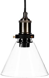 Deckenlampe mit Glas, transparenter Schirm, 18 x 23 cm