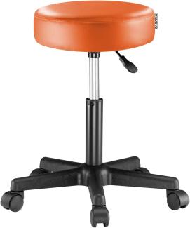 Casaria Drehhocker Höhenverstellbar Kunstleder Orange