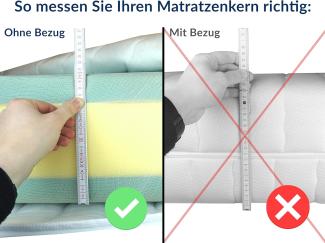 AM Qualitätsmatratzen | Hochwertiger Komfort Matratzenbezug 110x200x18 cm - Ersatzbezug