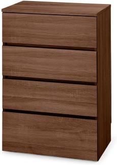 Movian, Kommode/Kommode/Holzkommode/Kommode mit 4 Schubladenauszug, Einfache Montage, modernes DesignBüro, Wohnzimmer, Schlafzimmer - Wooden Chest - WCH-590 - Braun