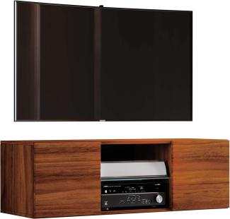 VCM TV Schrank Lowboard Tisch Board Fernseh Sideboard Wandschrank Wohnwand 40 x 115 x 36 cm Kern-nussbaum "Jusa"