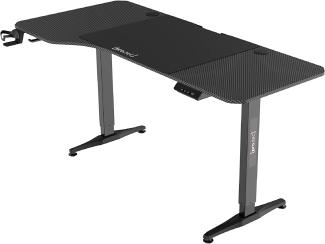 Höhenverstellbarer Tisch Oxnard elektrisch 160x75cm Schwarz [pro. tec]