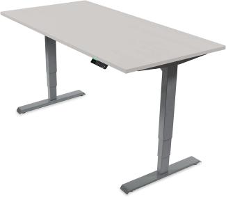 Desktopia Pro X - Elektrisch höhenverstellbarer Schreibtisch / Ergonomischer Tisch mit Memory-Funktion, 7 Jahre Garantie - (Grau, 180x80 cm, Gestell Grau)