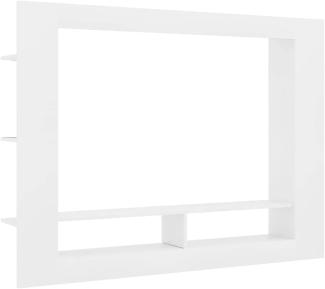 vidaXL TV-Schrank Weiß 152×22×113 cm Spanplatte
