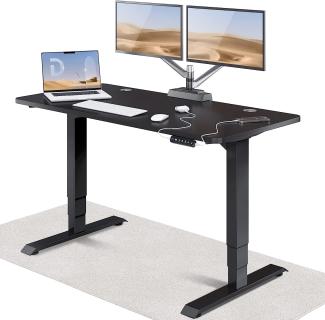 Höhenverstellbarer Schreibtisch (140 x 70 cm) - Schreibtisch Höhenverstellbar Elektrisch mit Flüsterleisem Dual-Motor & Touchscreen - Hohe Tragfähigkeit - Stehtisch von Desktronic