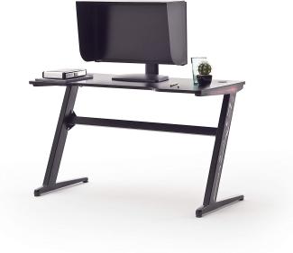 'mcRacing' Schreibtisch mit LED, Z-Gestell, schwarz, 120 x 73 x 60 cm