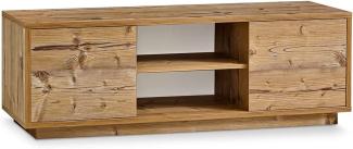 TV-Lowboard Eyecatcher - Fernseher-Tisch in Holz-Optik - HiFi-Kommode mit 2 Türen & 2 Fächern - Wohnzimmer-Möbel Fichte