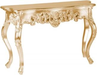 Casa Padrino Barock Konsole Gold - Handgefertigter Konsolentisch mit edlen Verzierungen - Barock Möbel
