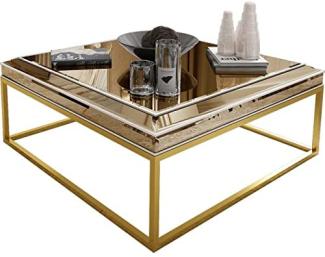 Monaco Designer-Couchtisch Wohnzimmertisch Sofatisch Beistelltisch Kleintisch mit Spiegelplatte