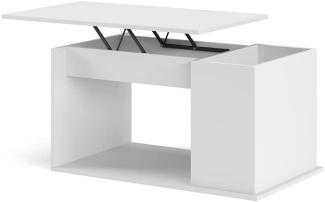 Vicco 'Lift Hugo' Couchtisch, Weiß/Weiß, 49 x 55 x 90 cm