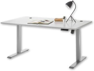 'Pronto' Schreibtisch höhenverstellbar, lichtgrau, 160 x 72-120 x 80 cm