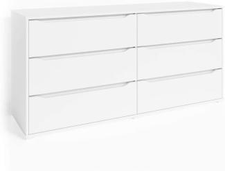 VICCO Sideboard 'RUBEN', Weiß matt mit 6 Schubladen, 160 cm