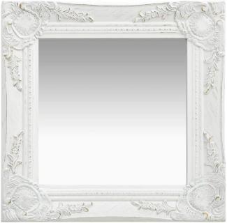 vidaXL Wandspiegel im Barock-Stil 60 x 100 cm Weiß